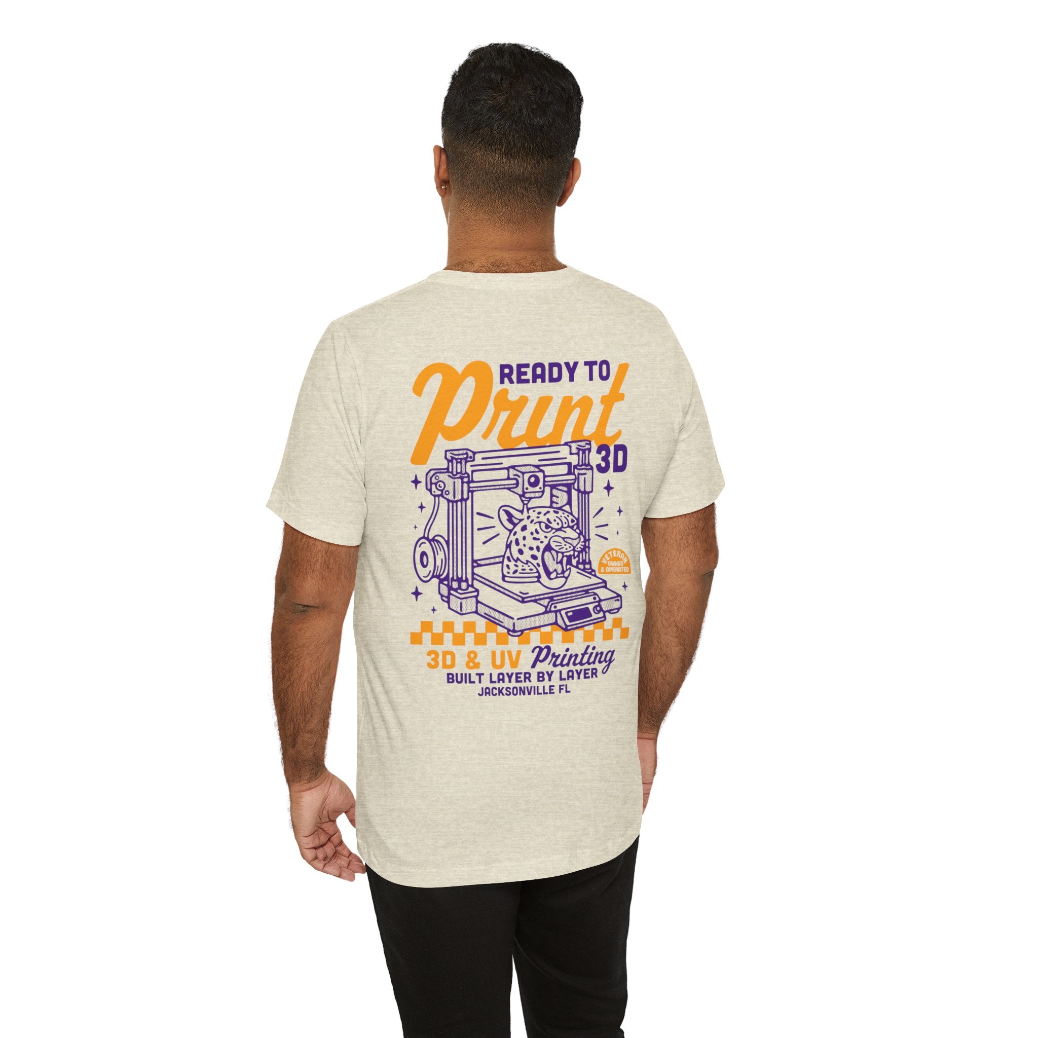 Ready to Print 3D & UV – Purple / Orange T-Shirt