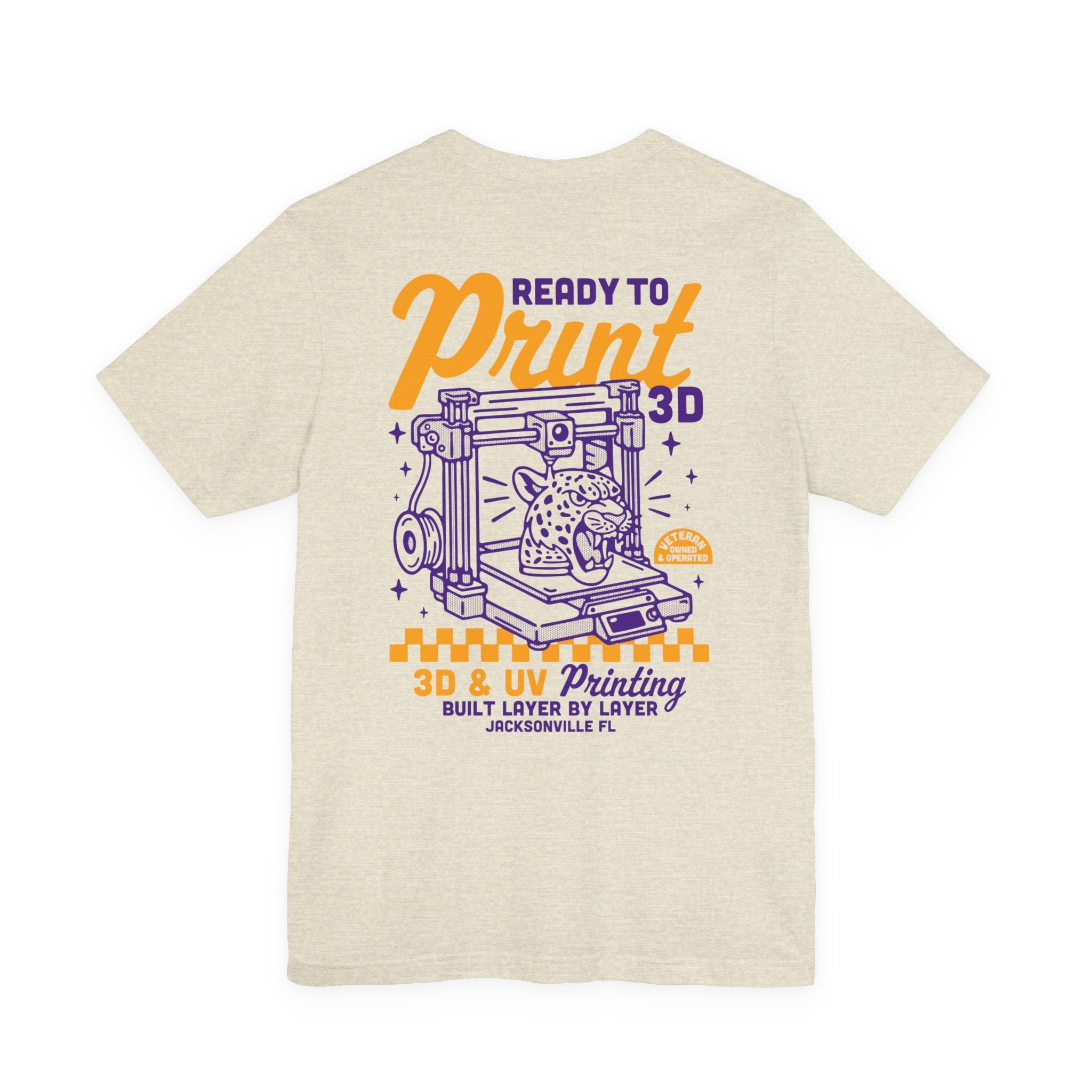 Ready to Print 3D & UV – Purple / Orange T-Shirt