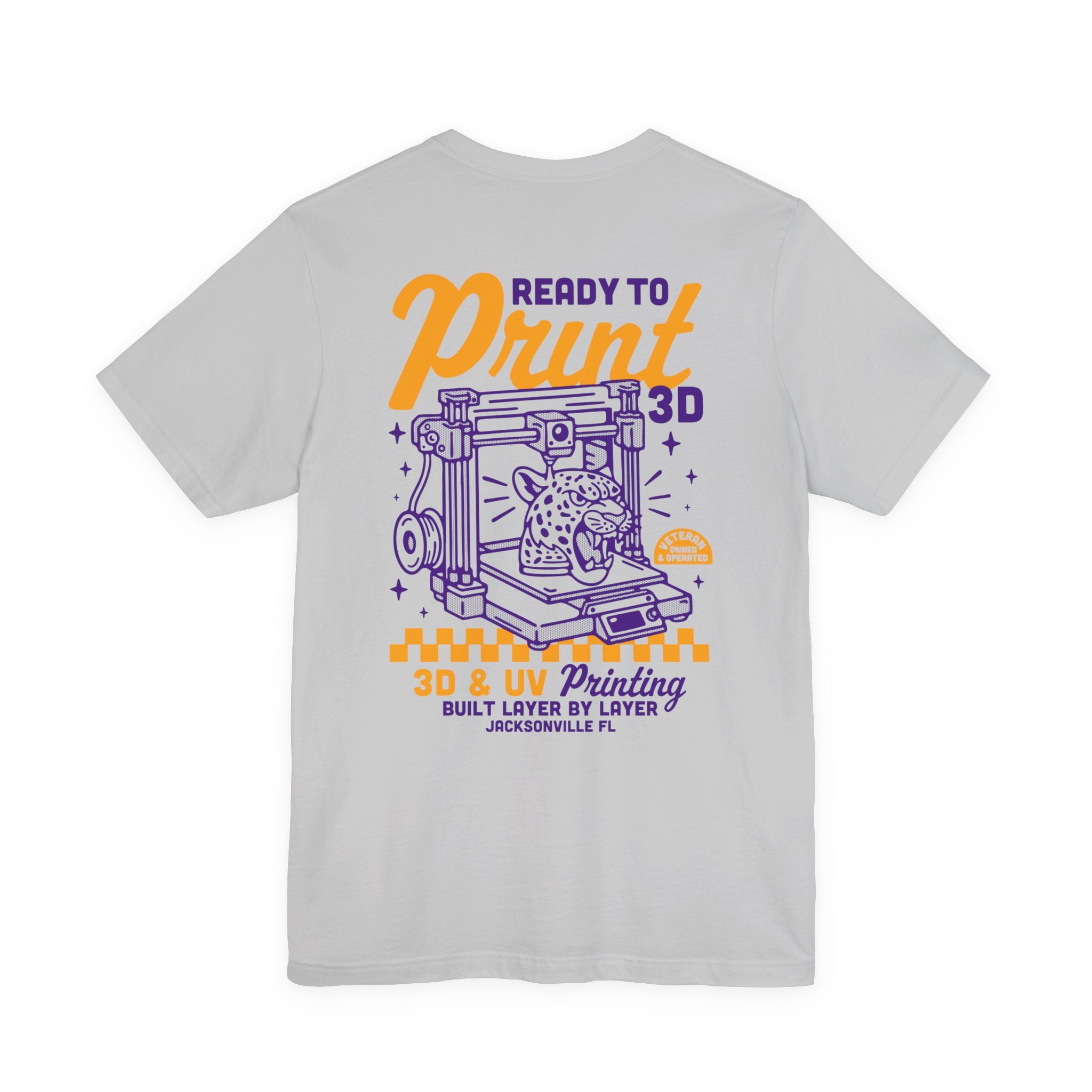 Ready to Print 3D & UV – Purple / Orange T-Shirt