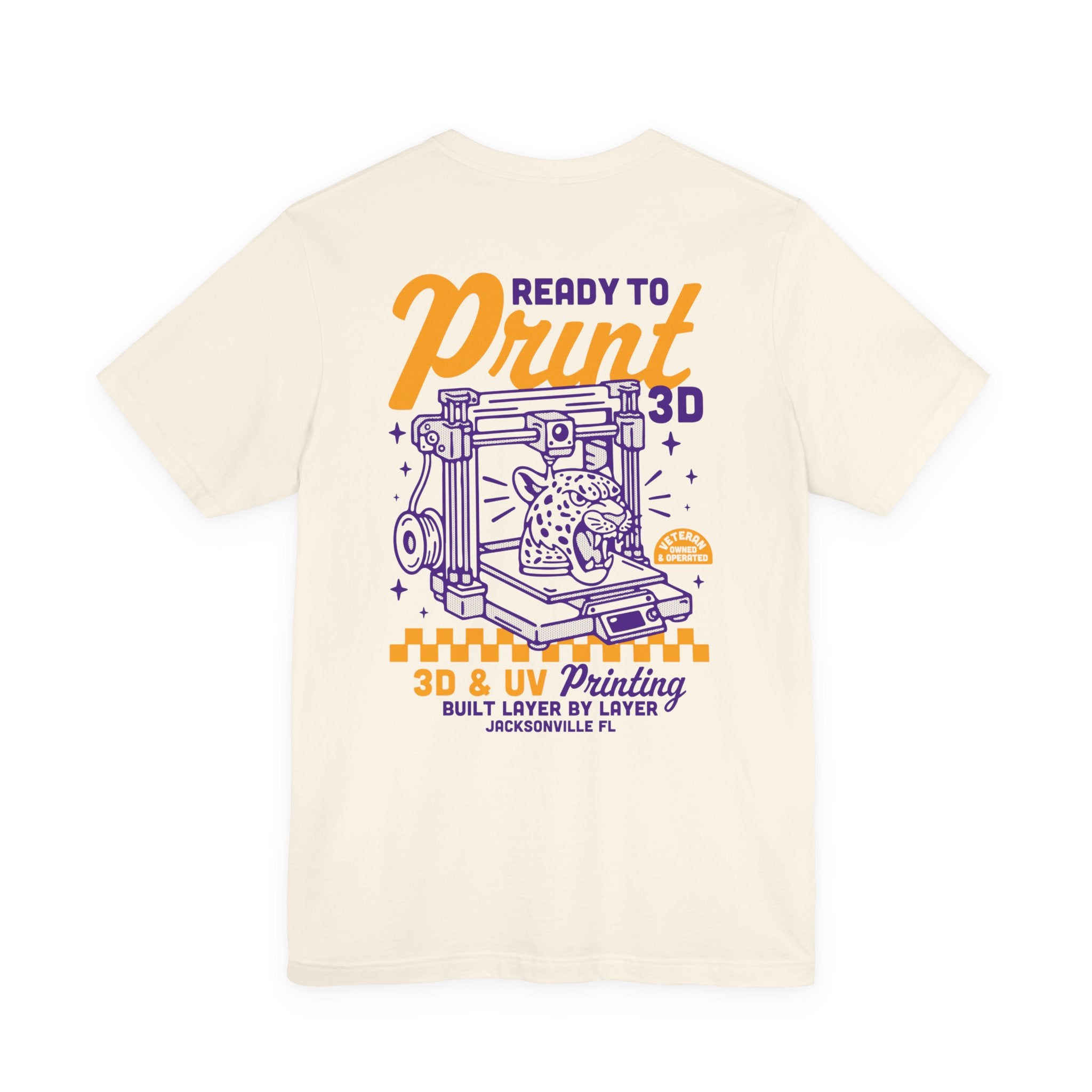 Ready to Print 3D & UV – Purple / Orange T-Shirt