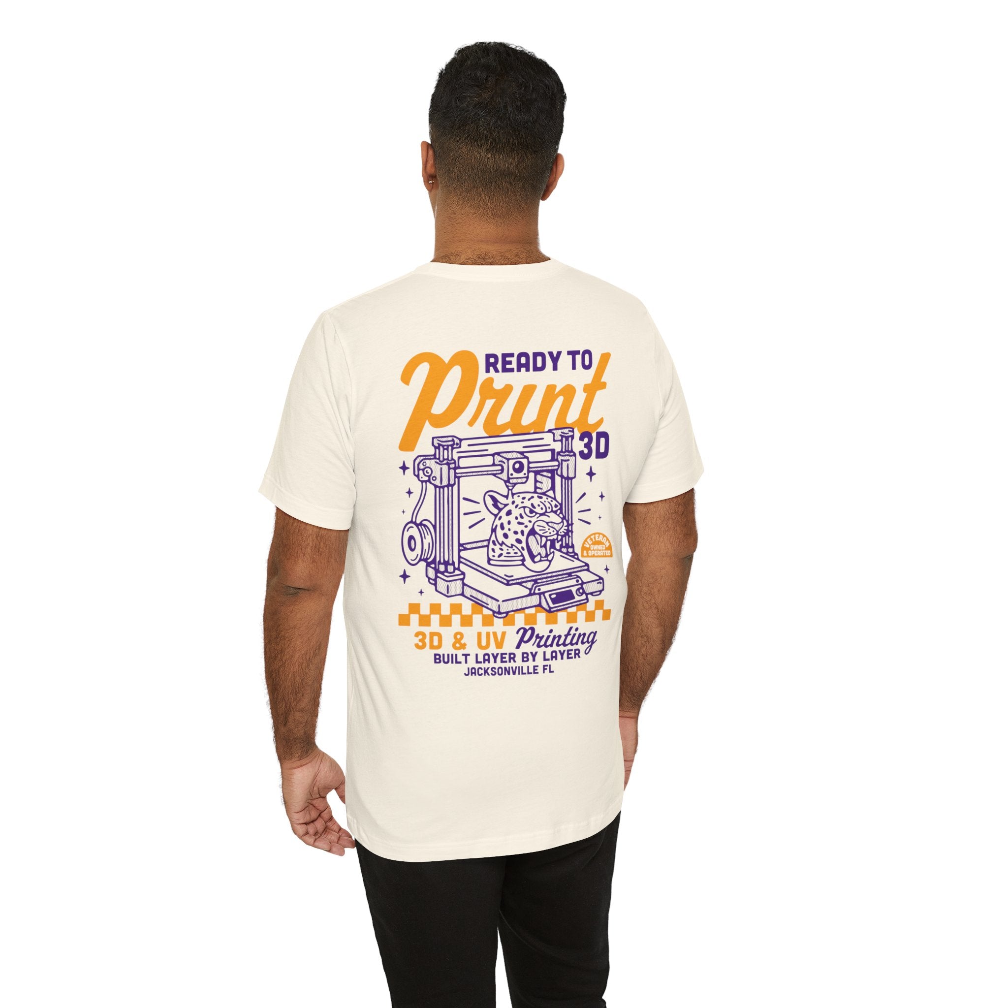 Ready to Print 3D & UV – Purple / Orange T-Shirt