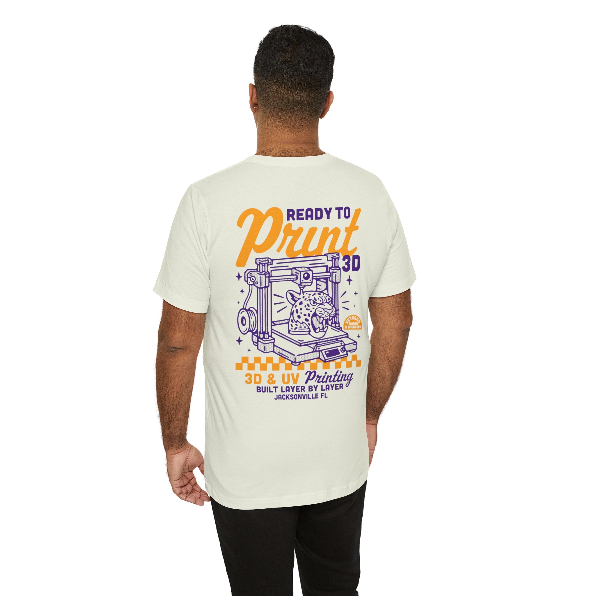 Ready to Print 3D & UV – Purple / Orange T-Shirt