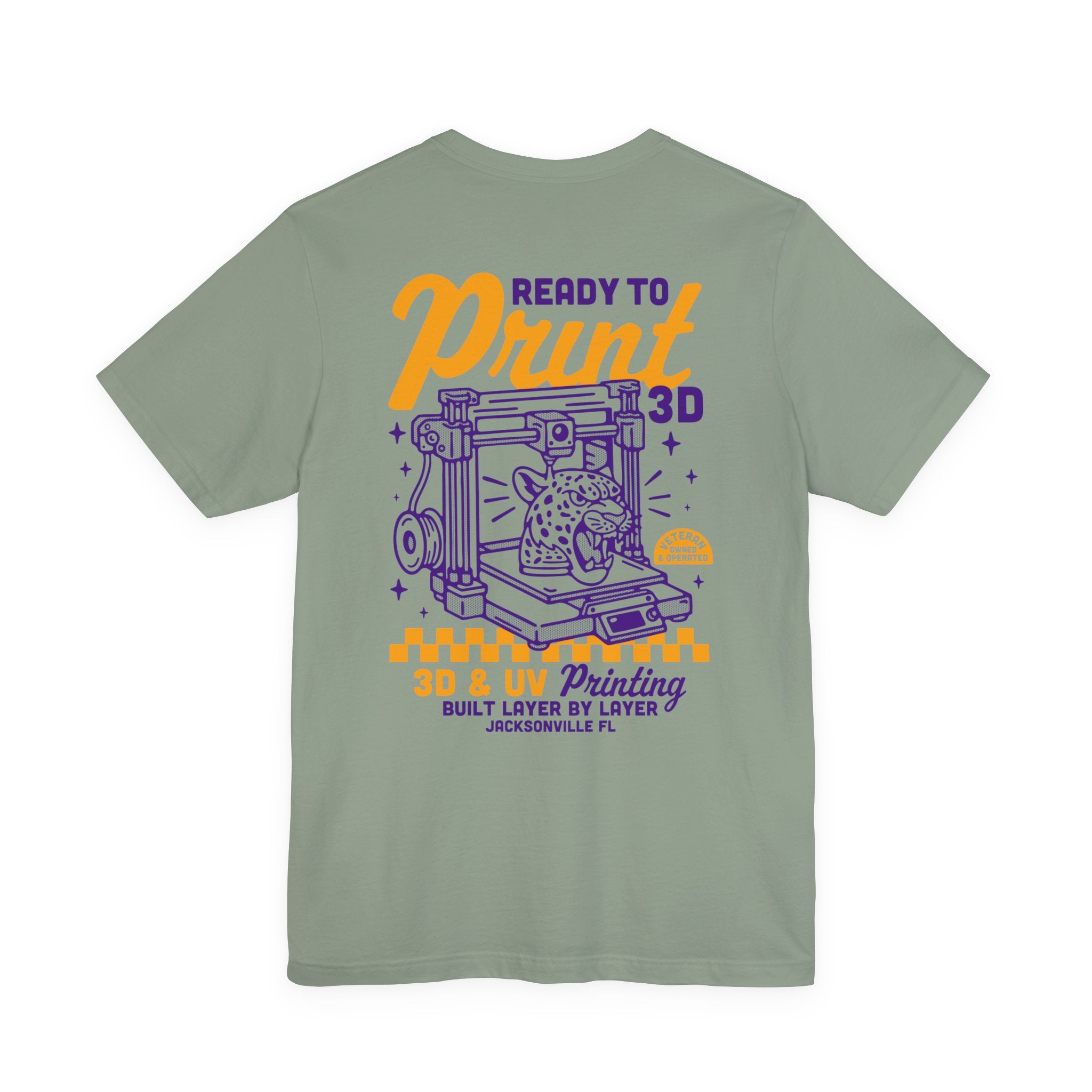 Ready to Print 3D & UV – Purple / Orange T-Shirt