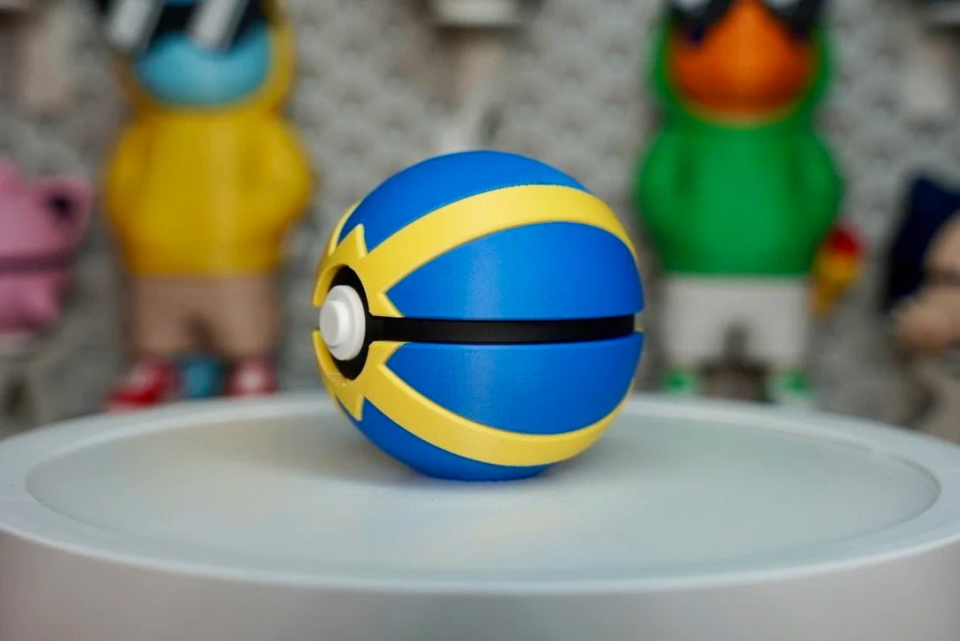 Quick Ball Poké Ball Replica – 3D Printed Pokémon Display Collectible