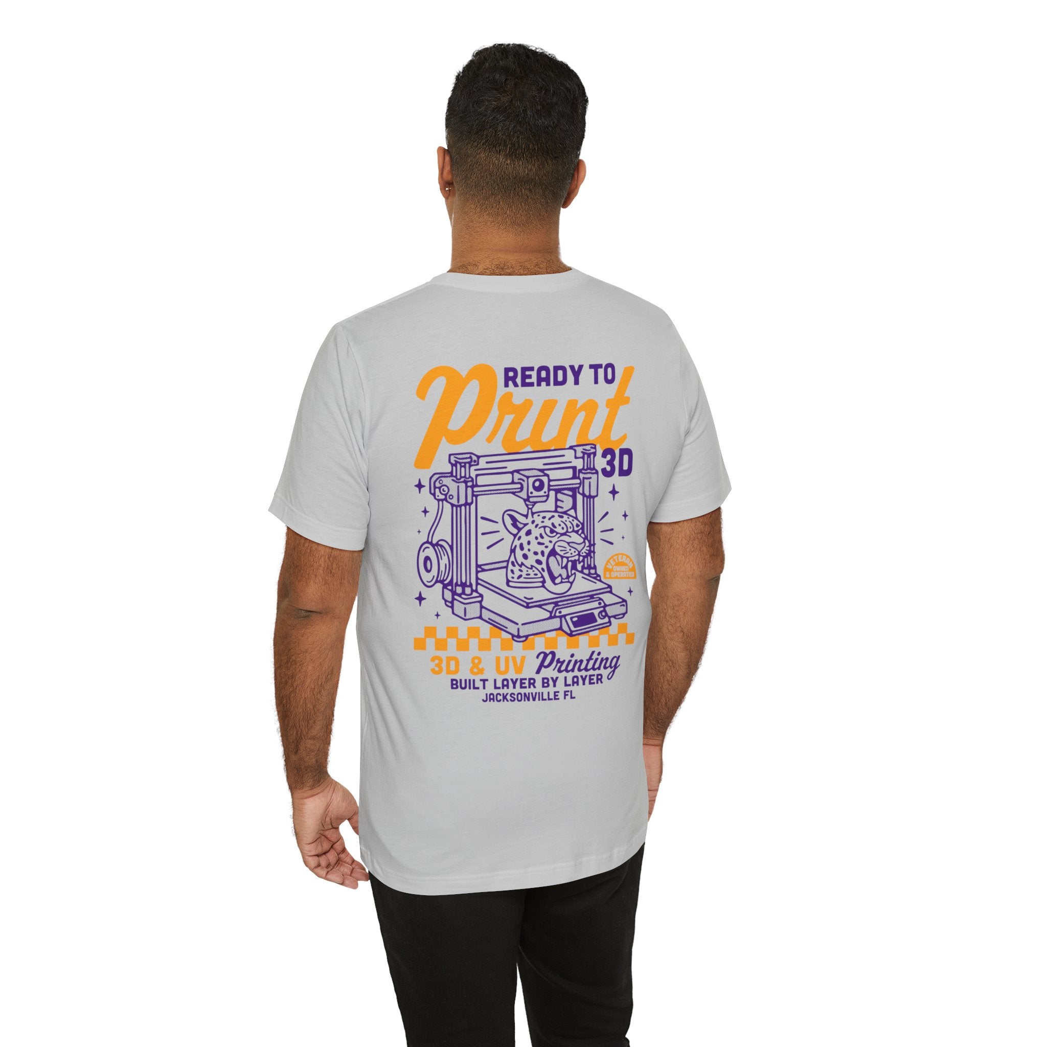 Ready to Print 3D & UV – Purple / Orange T-Shirt