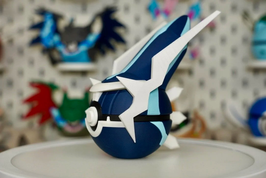 Pokémon-Inspired 3D Printed Poké Ball – Dialga