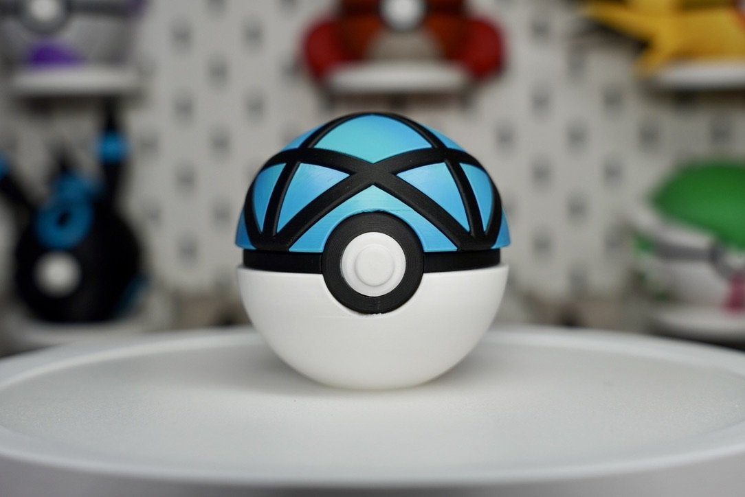 Net Ball Poké Ball Replica – 3D Printed Pokémon Display Prop for Collectors
