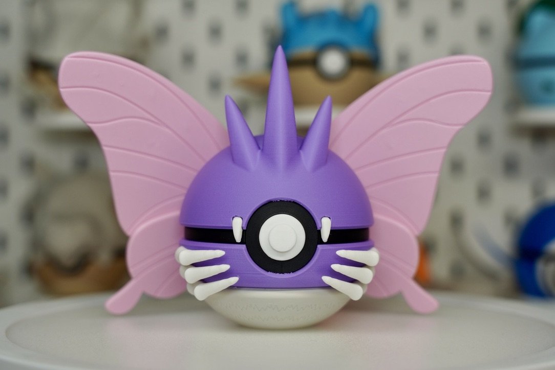 Pokémon-Inspired 3D Printed Poké Ball – Venomoth
