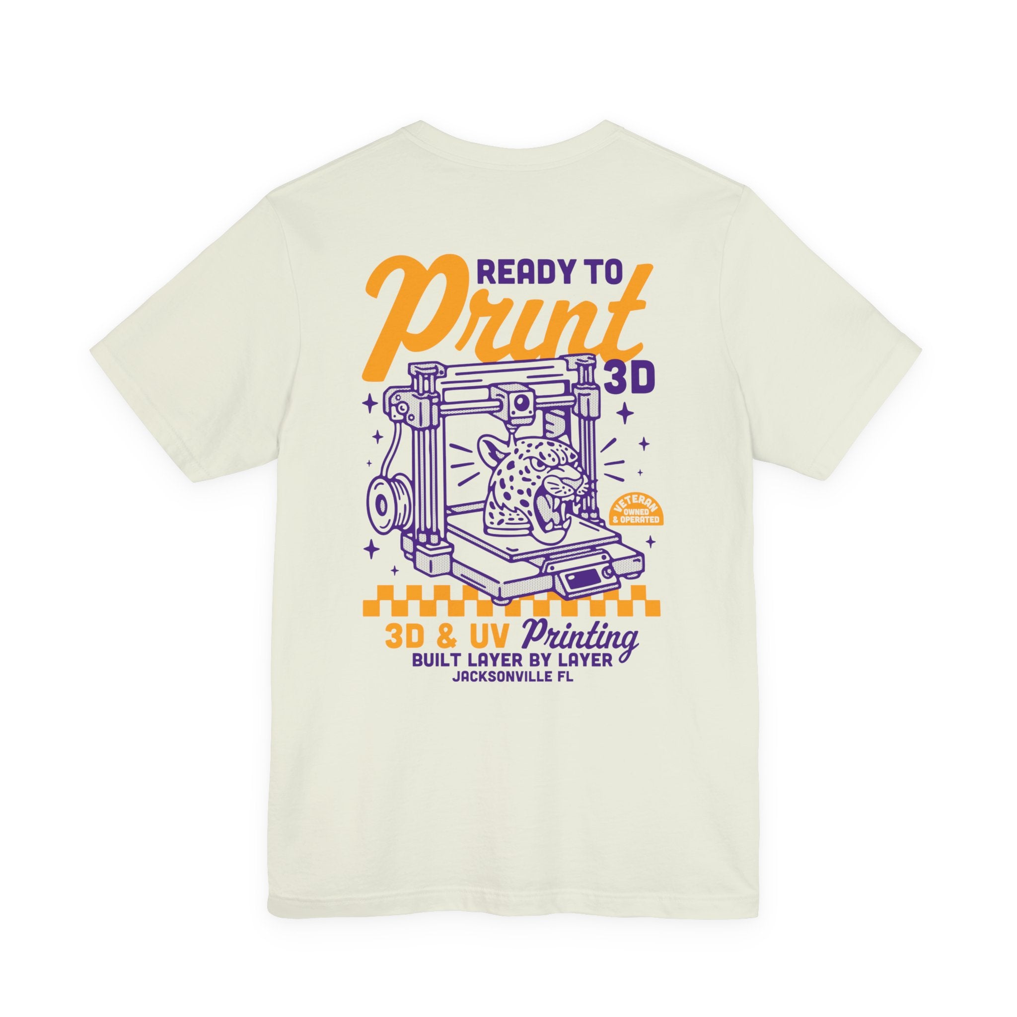Ready to Print 3D & UV – Purple / Orange T-Shirt