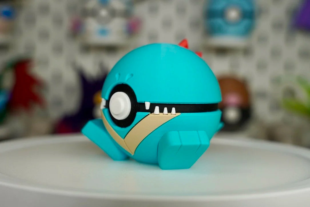 Pokémon-Inspired 3D Printed Poké Ball – Totodile