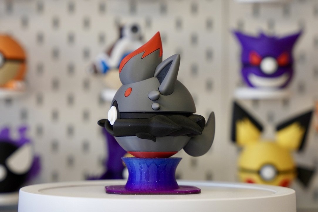 Pokémon-Inspired 3D Printed Character Ball – Zorua