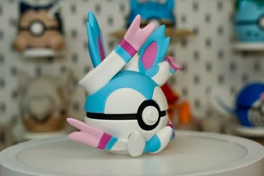 Pokémon-Inspired 3D Printed Poké Ball – Sylveon