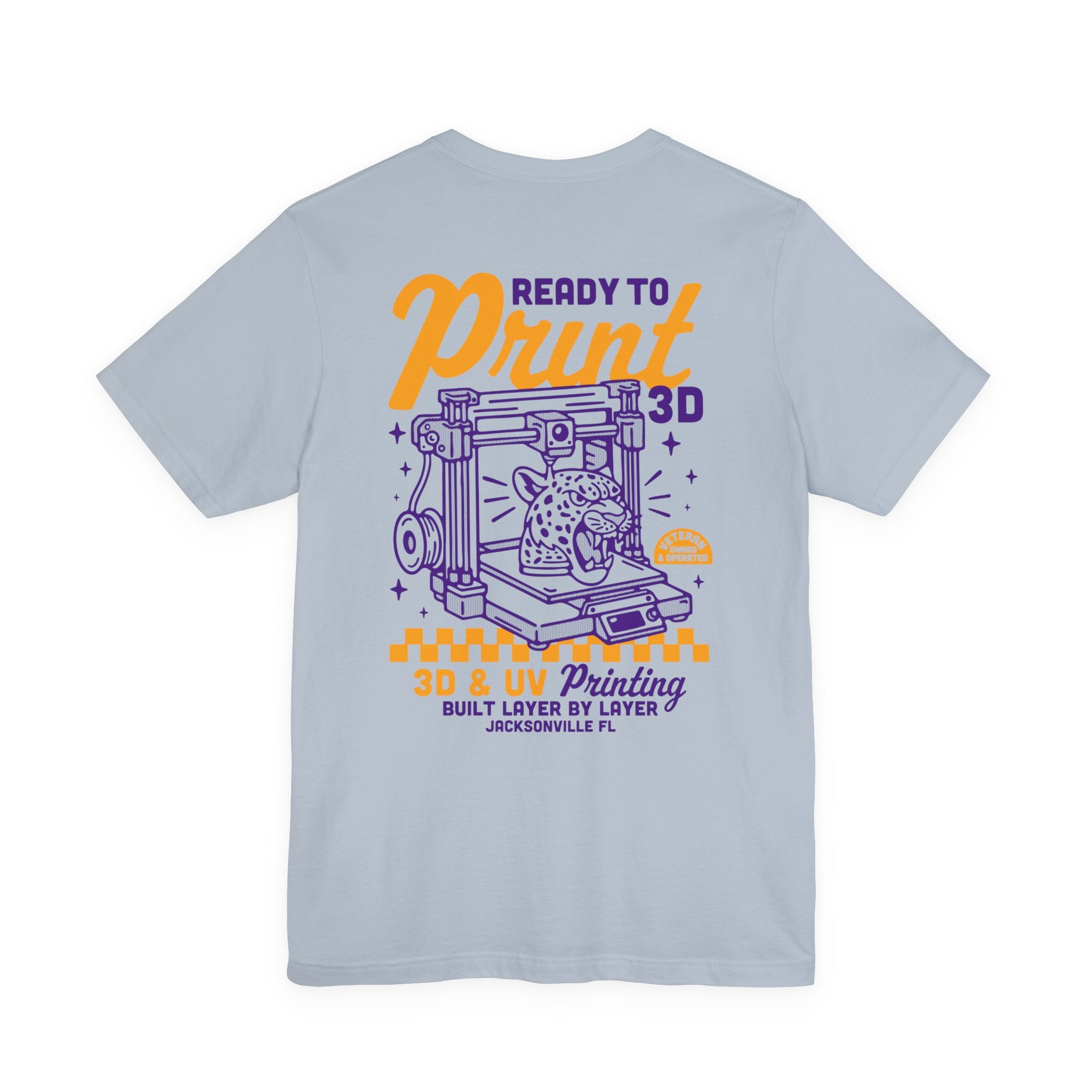 Ready to Print 3D & UV – Purple / Orange T-Shirt