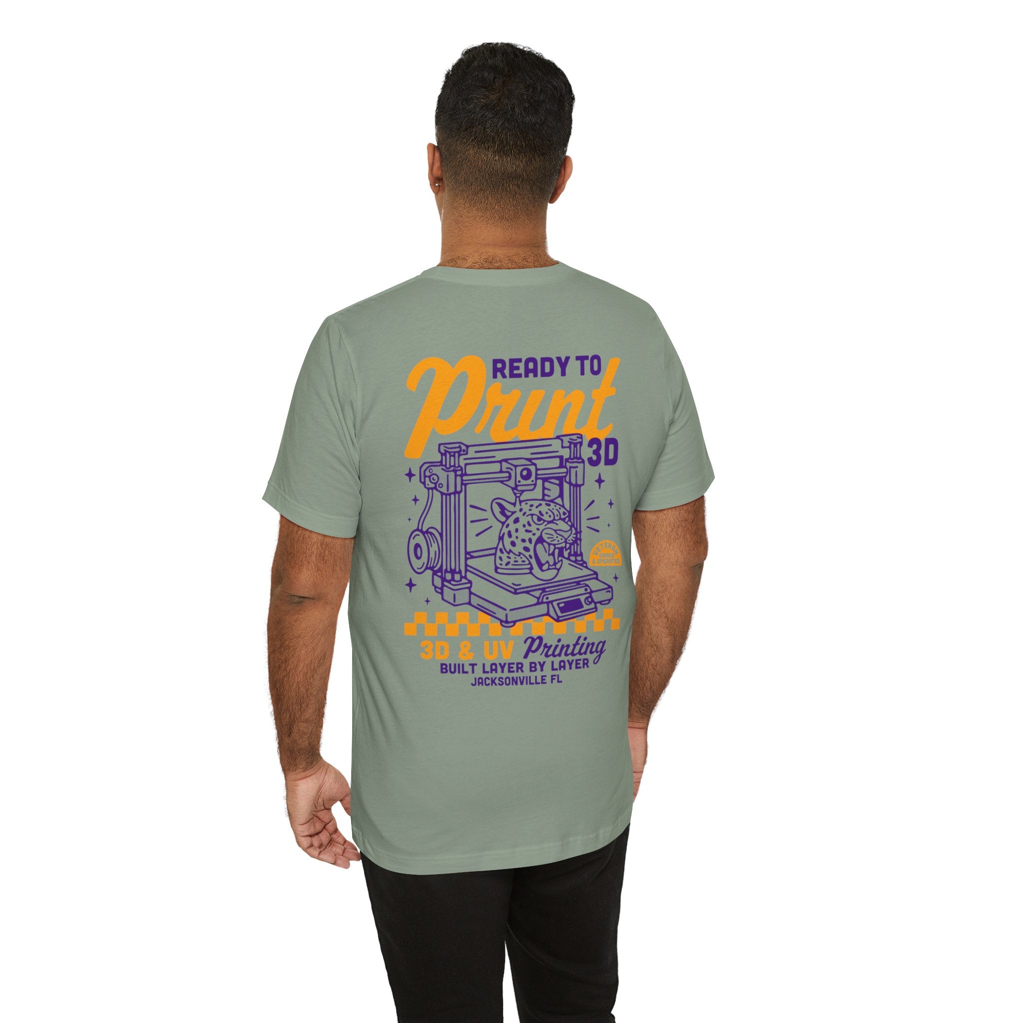 Ready to Print 3D & UV – Purple / Orange T-Shirt