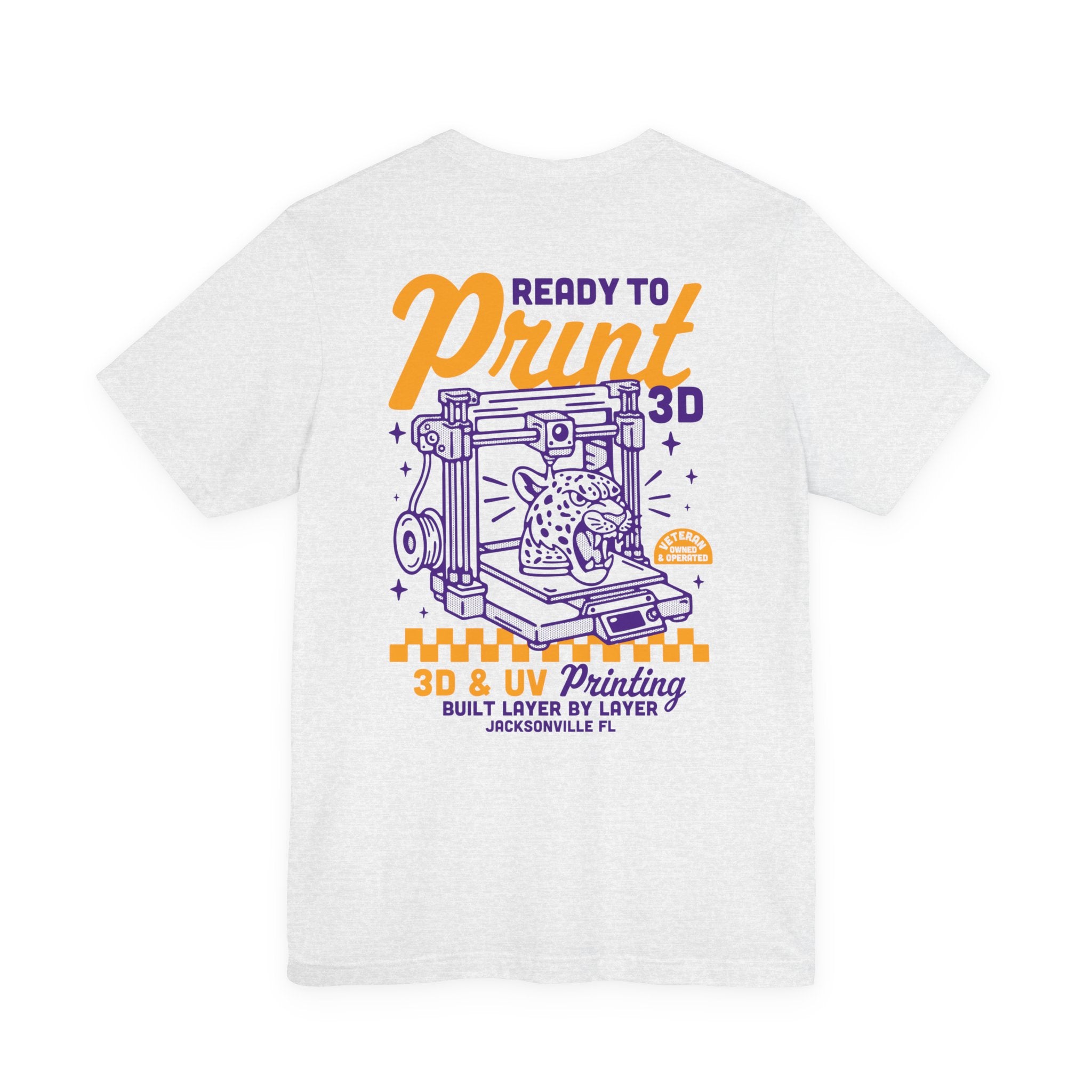 Ready to Print 3D & UV – Purple / Orange T-Shirt