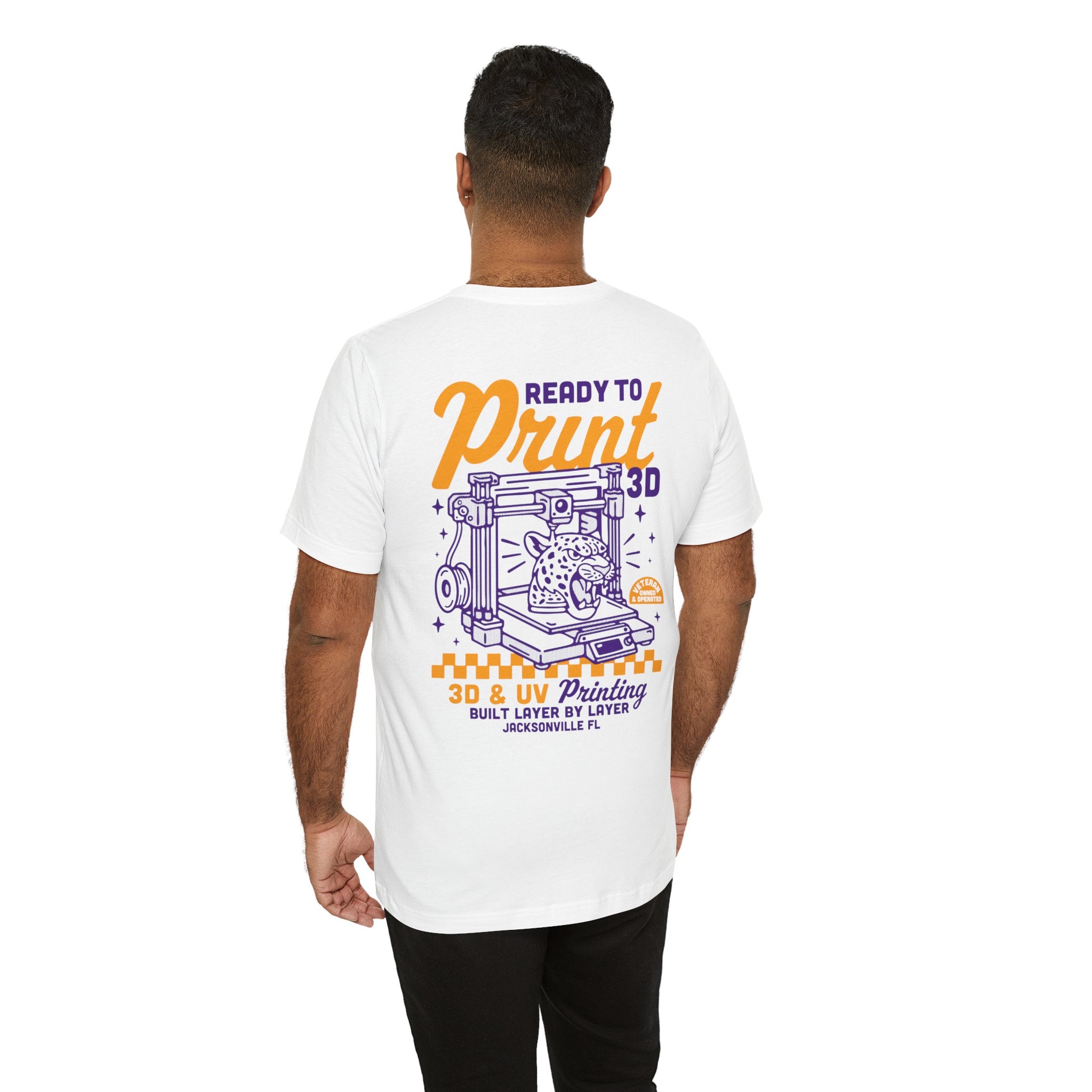 Ready to Print 3D & UV – Purple / Orange T-Shirt
