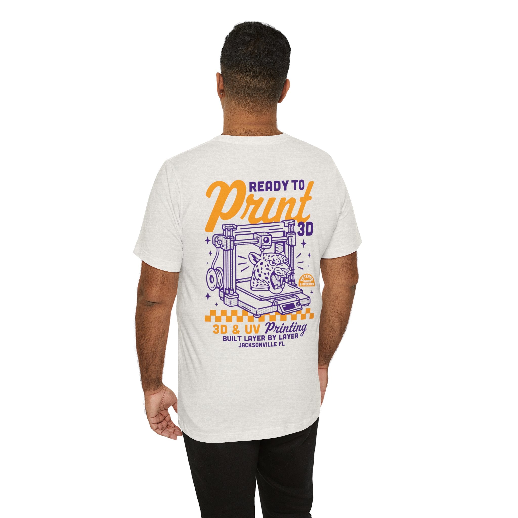 Ready to Print 3D & UV – Purple / Orange T-Shirt
