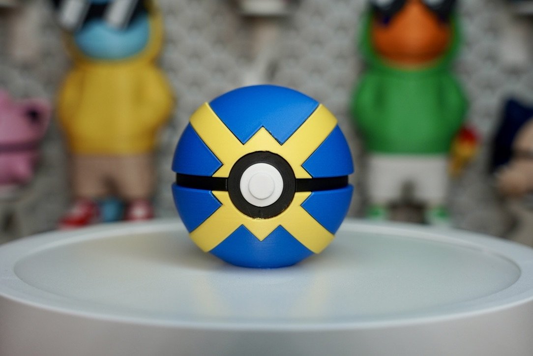 Quick Ball Poké Ball Replica – 3D Printed Pokémon Display Collectible