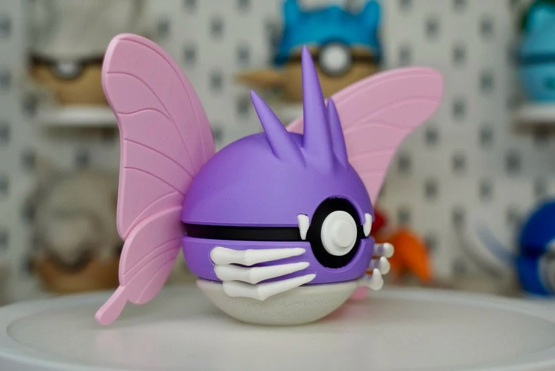 Pokémon-Inspired 3D Printed Poké Ball – Venomoth