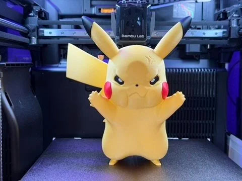 Pikachu Window Presser | Pokémon Inspired 3D Window Decoration | Electric Mouse Glass Display | 3D Printed Anime Decor | Gamer Gift