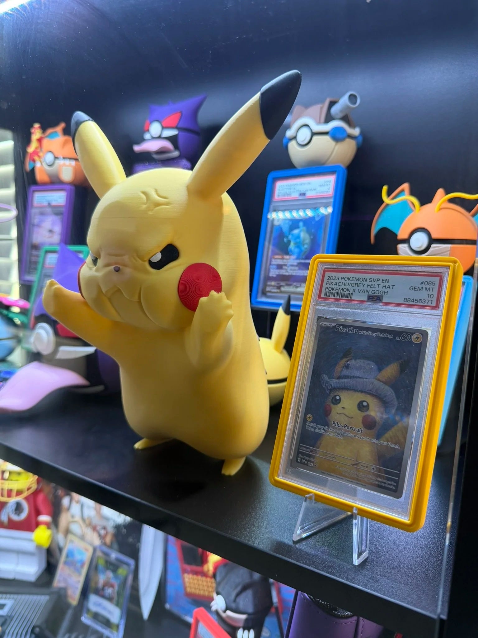 Pikachu Window Presser | Pokémon Inspired 3D Window Decoration | Electric Mouse Glass Display | 3D Printed Anime Decor | Gamer Gift