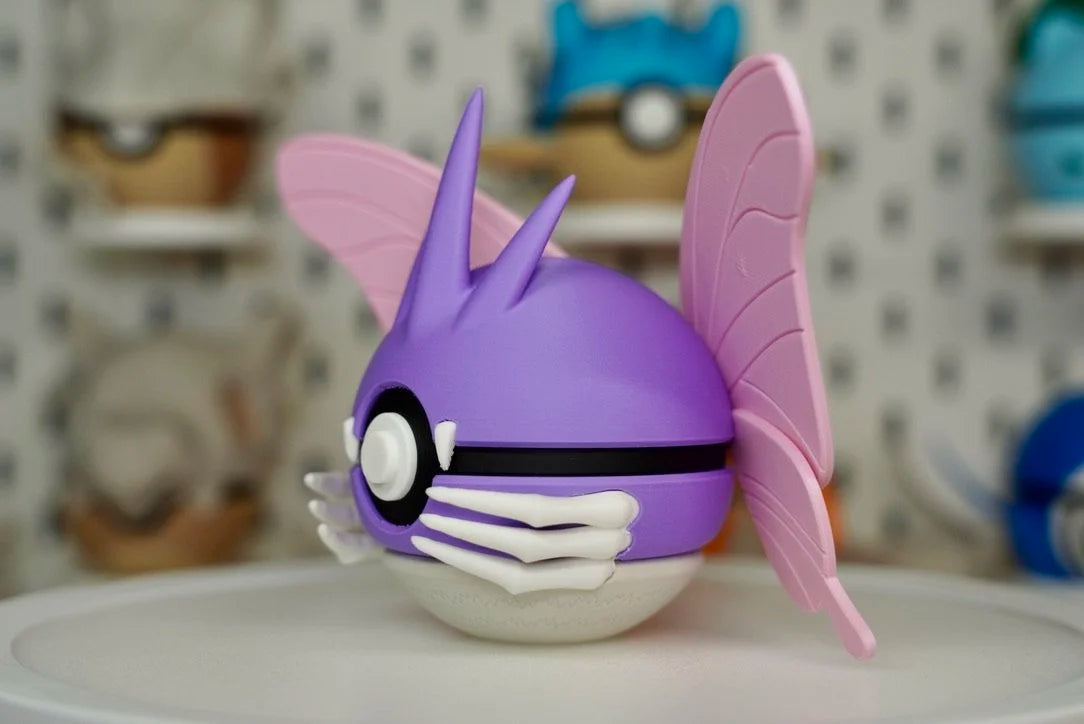 Pokémon-Inspired 3D Printed Poké Ball – Venomoth