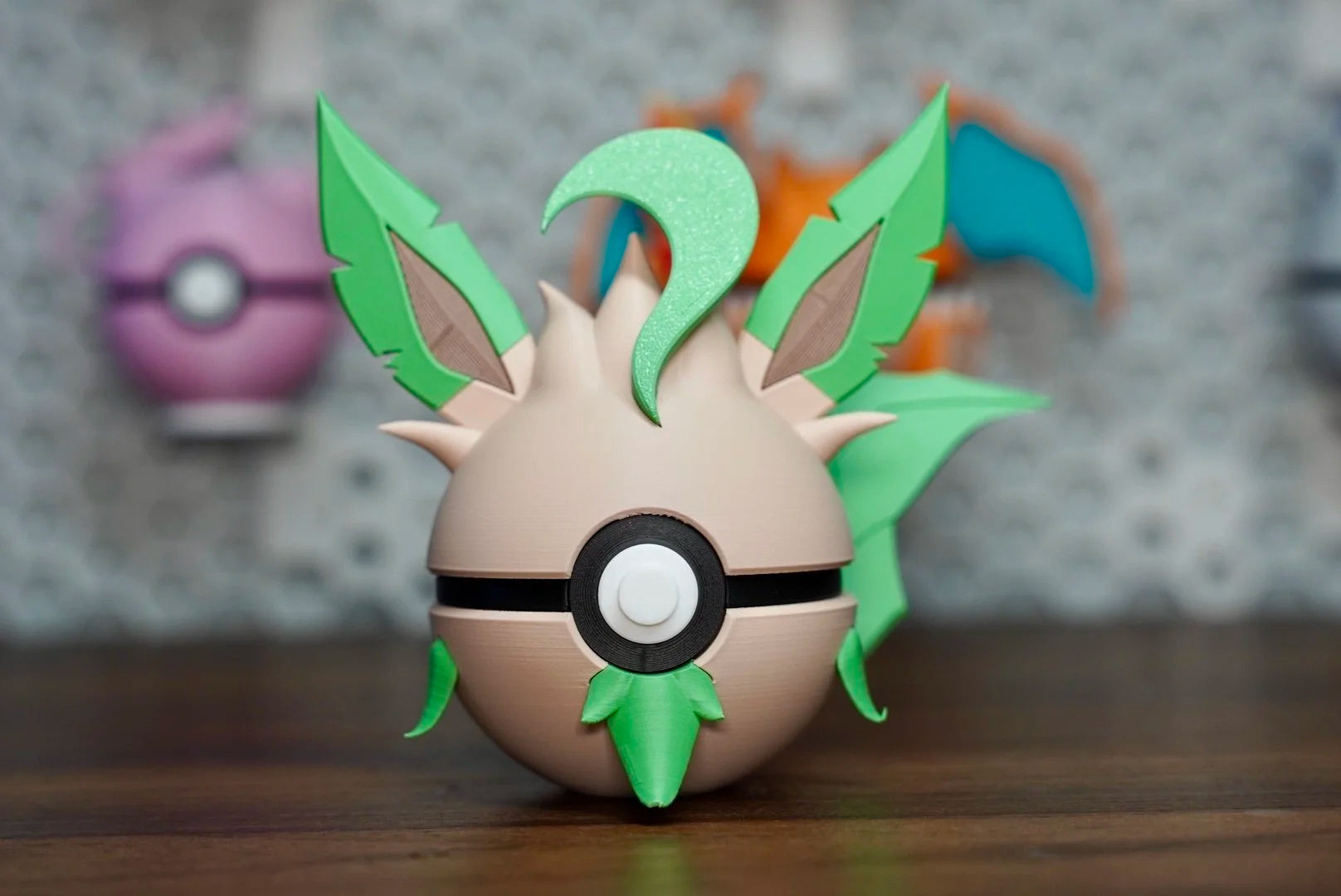 Pokémon-Inspired 3D Printed Poké Ball – Leafeon