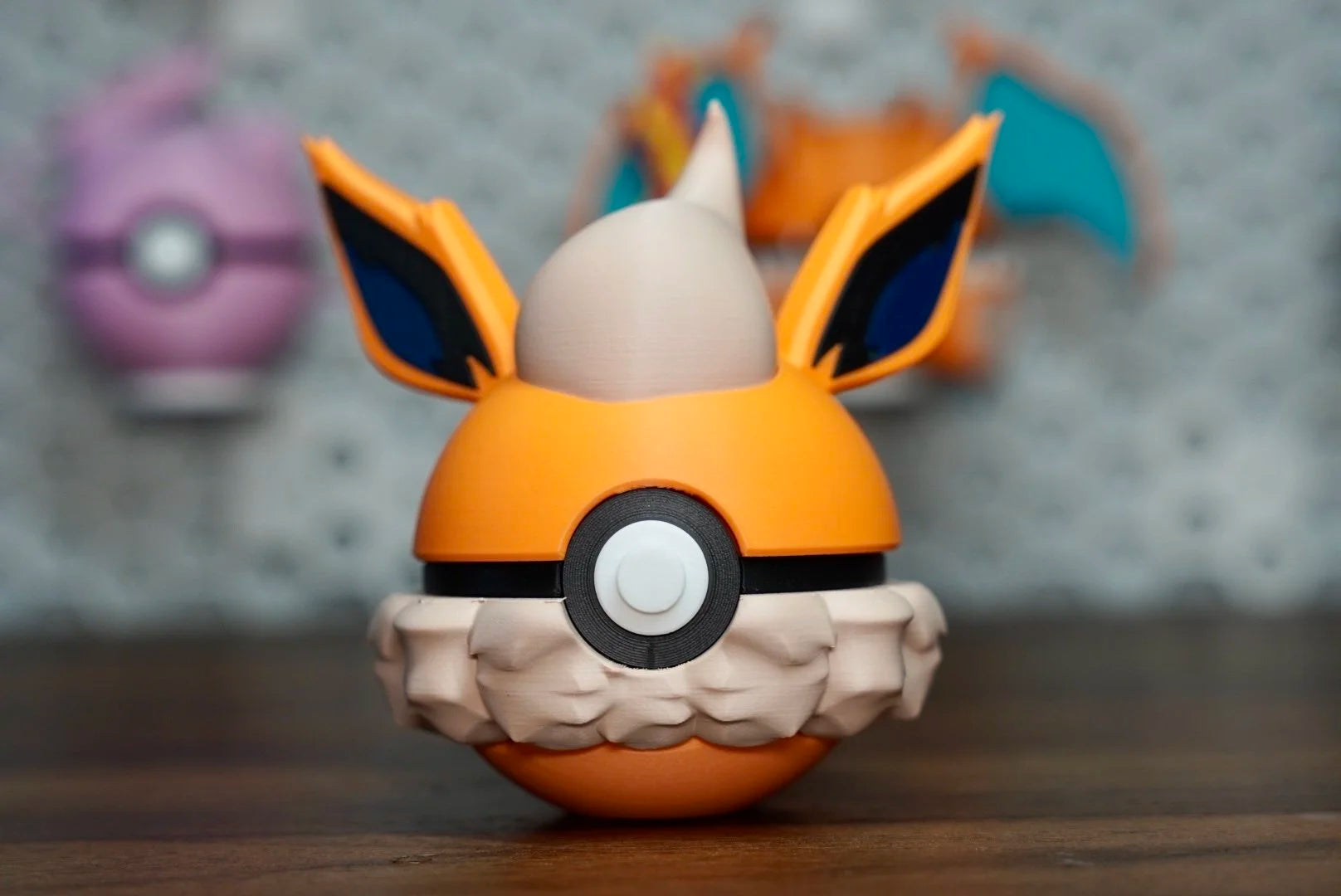 Pokémon-Inspired 3D Printed Poké Ball – Flareon
