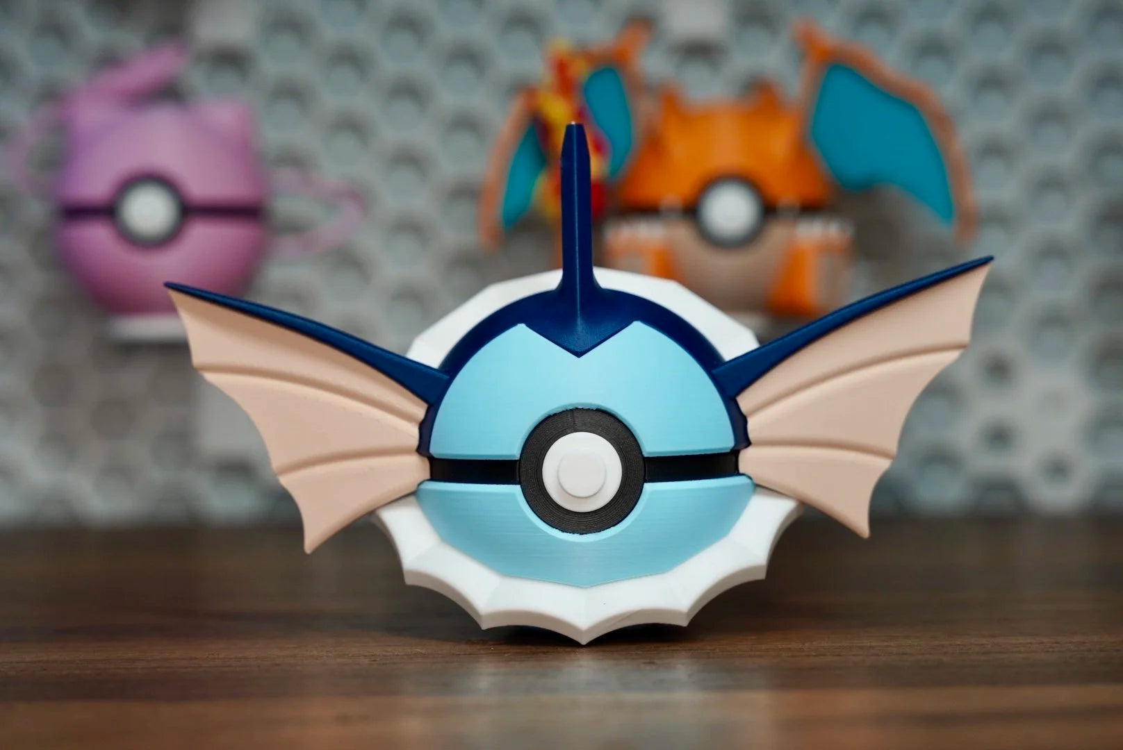 Pokémon-Inspired 3D Printed Poké Ball – Vaporeon