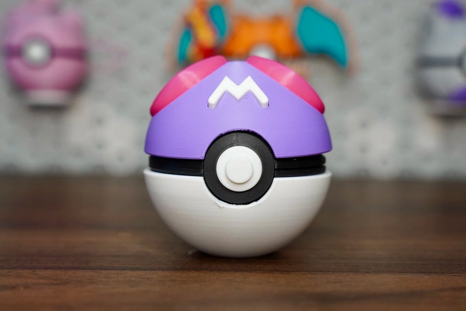 Master Ball Poké Ball Replica – 3D Printed Display Prop with Optional Opening Feature