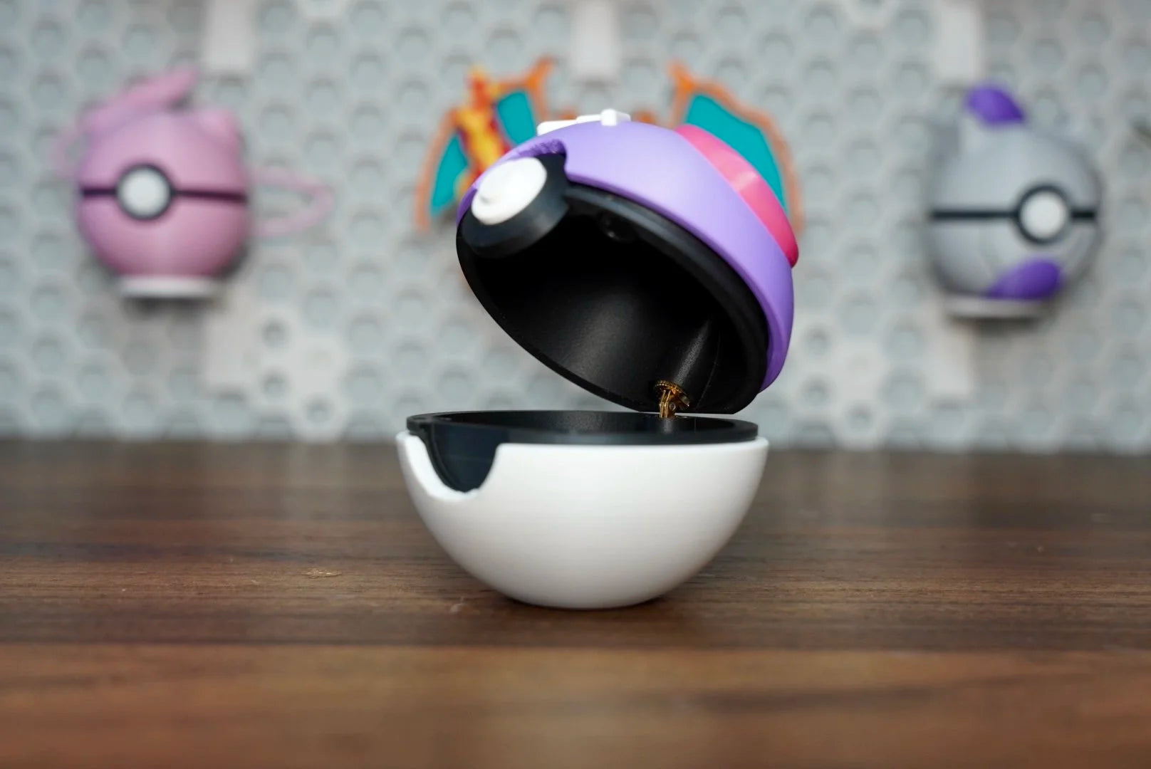 Master Ball Poké Ball Replica – 3D Printed Display Prop with Optional Opening Feature