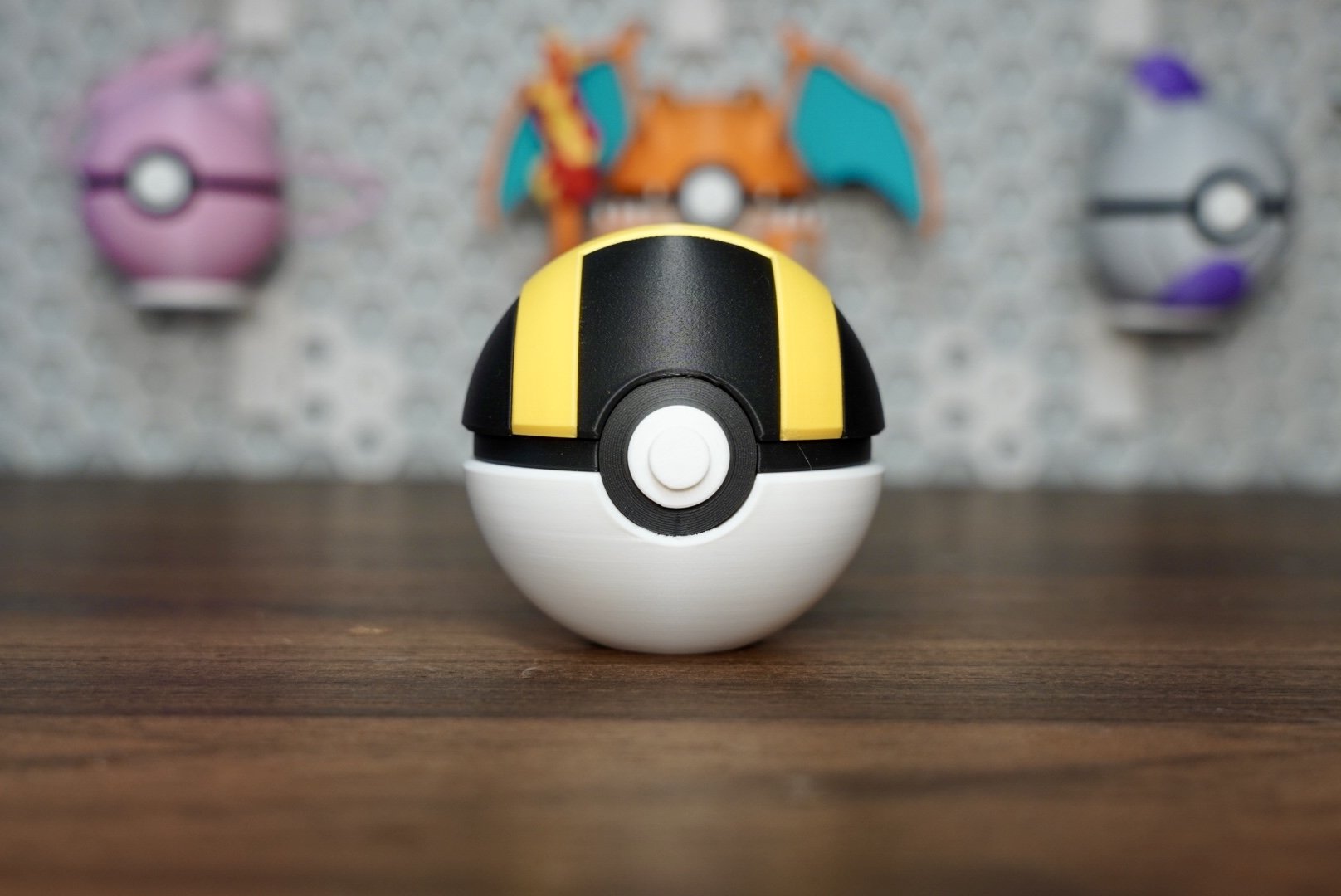 Ultra Ball Poké Ball Replica – 3D Printed Display Prop with Optional Opening Feature