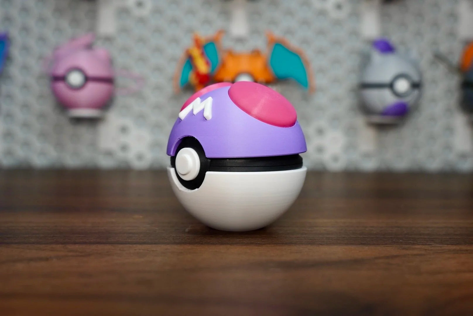 Master Ball Poké Ball Replica – 3D Printed Display Prop with Optional Opening Feature