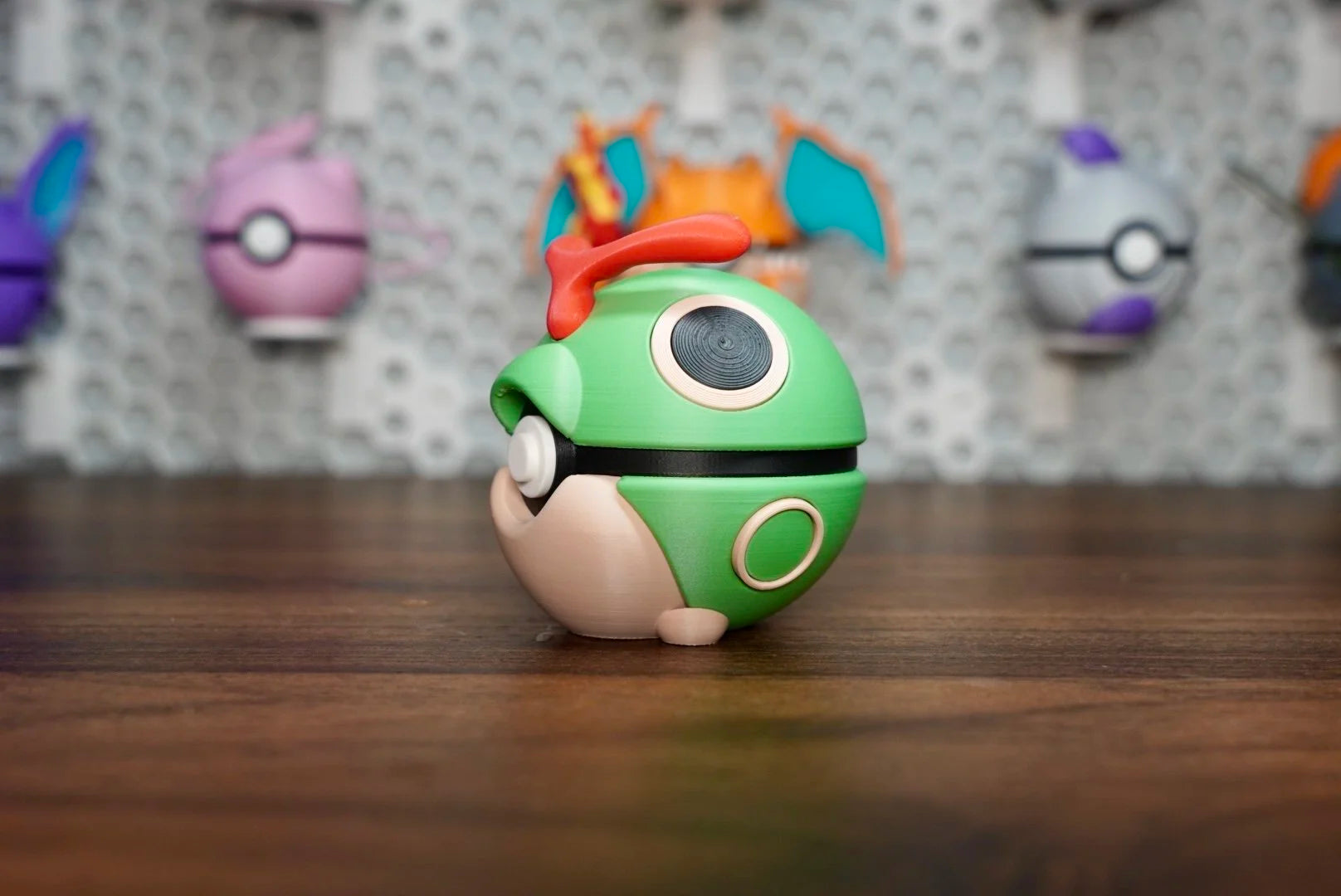 Pokémon-Inspired 3D Printed Poké Ball – Caterpie