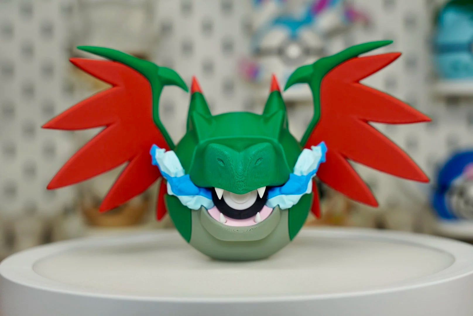 Shiny Mega Charizard Poké Ball – Optional Tail – 3D Printed Pokémon Display