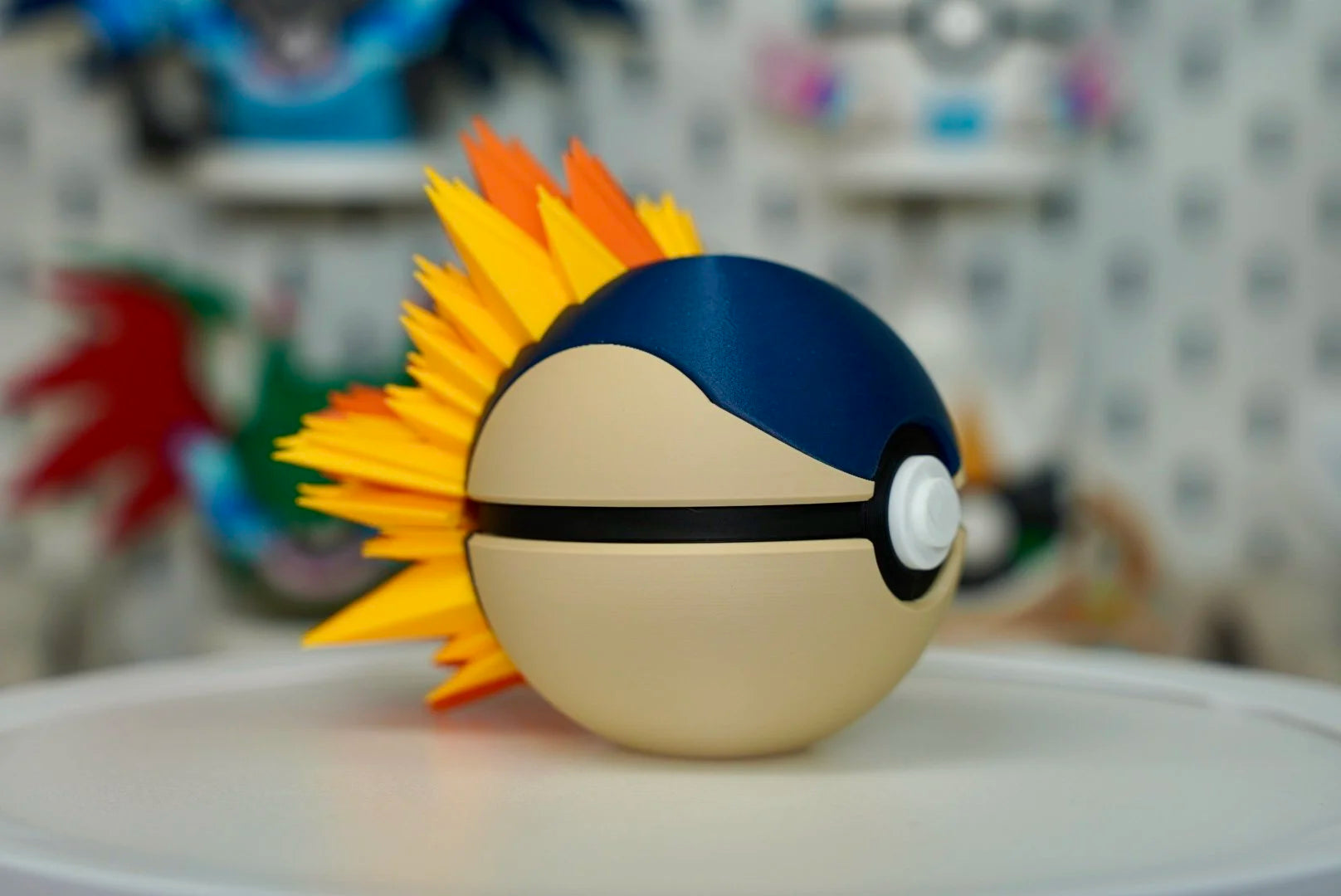 Pokémon-Inspired 3D Printed Poké Ball – Cyndaquil