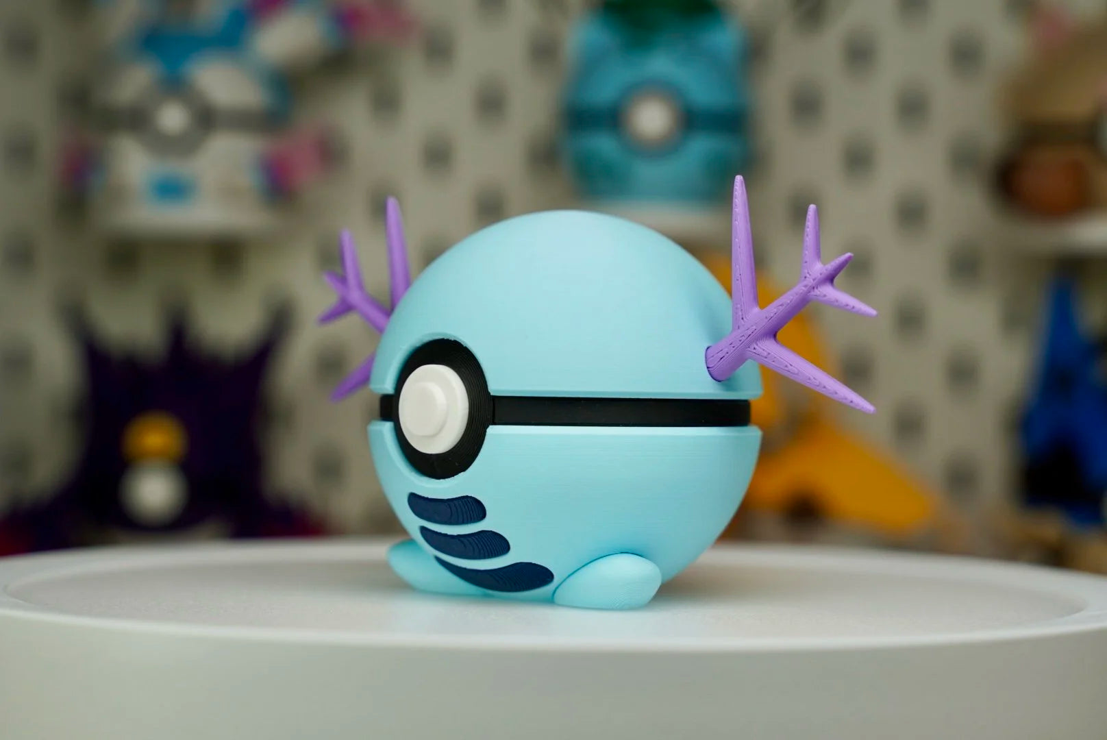 Wooper Poké Ball Replica – 3D Printed Pokémon Display Collectible