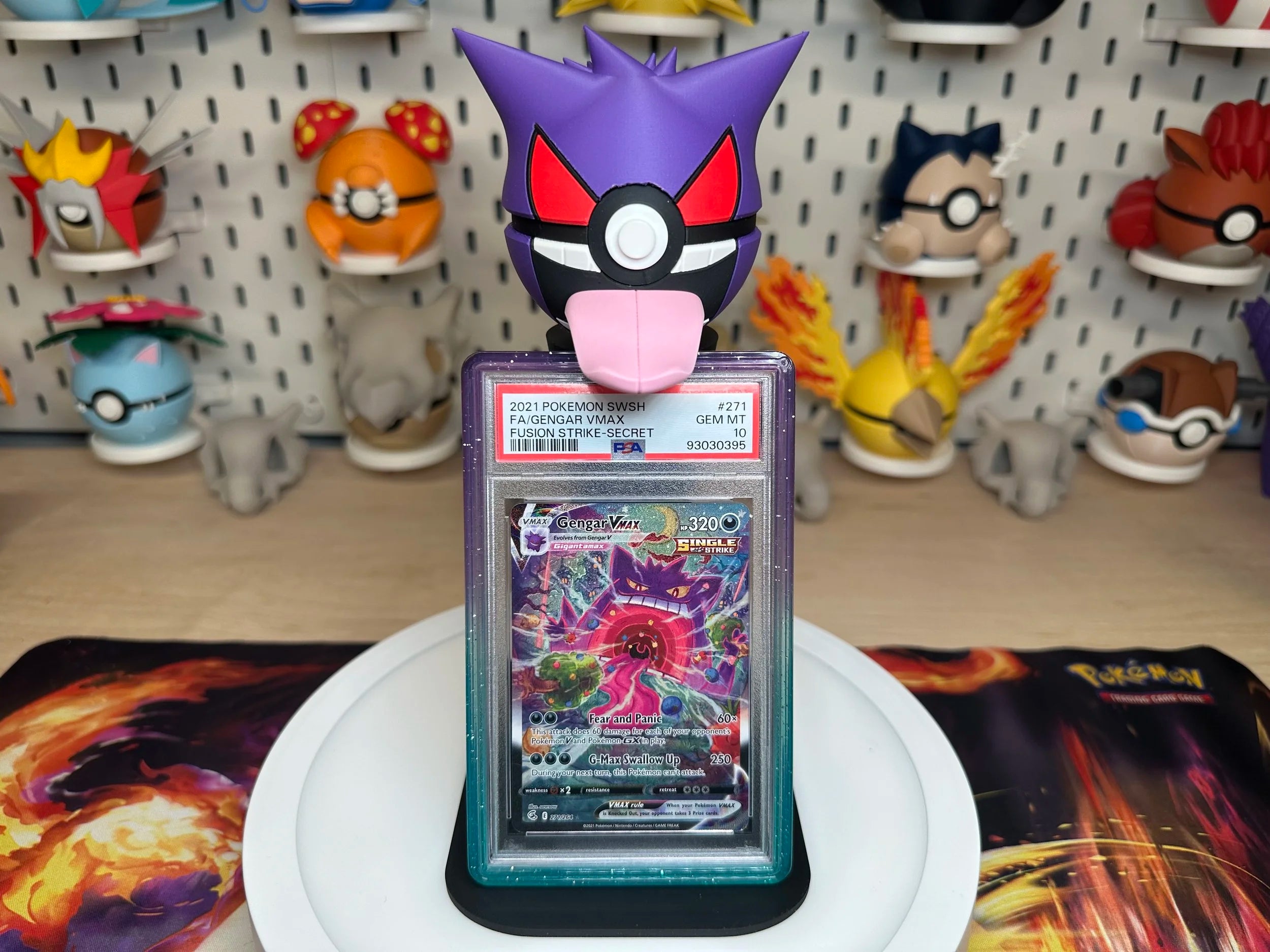 Poké Ball & PSA Card Display Stand | Dual Holder