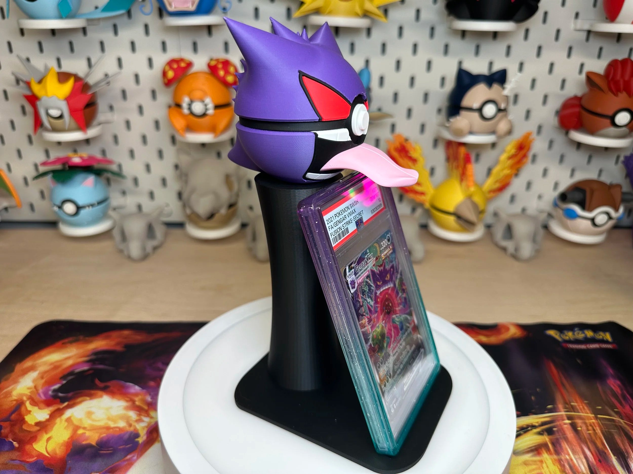 Poké Ball & PSA Card Display Stand | Dual Holder